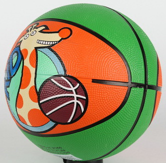 Colorful Basketball Size 3 With Cartoon Printing