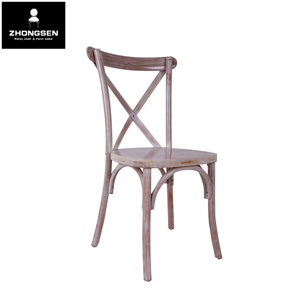 beech wood cross back chair