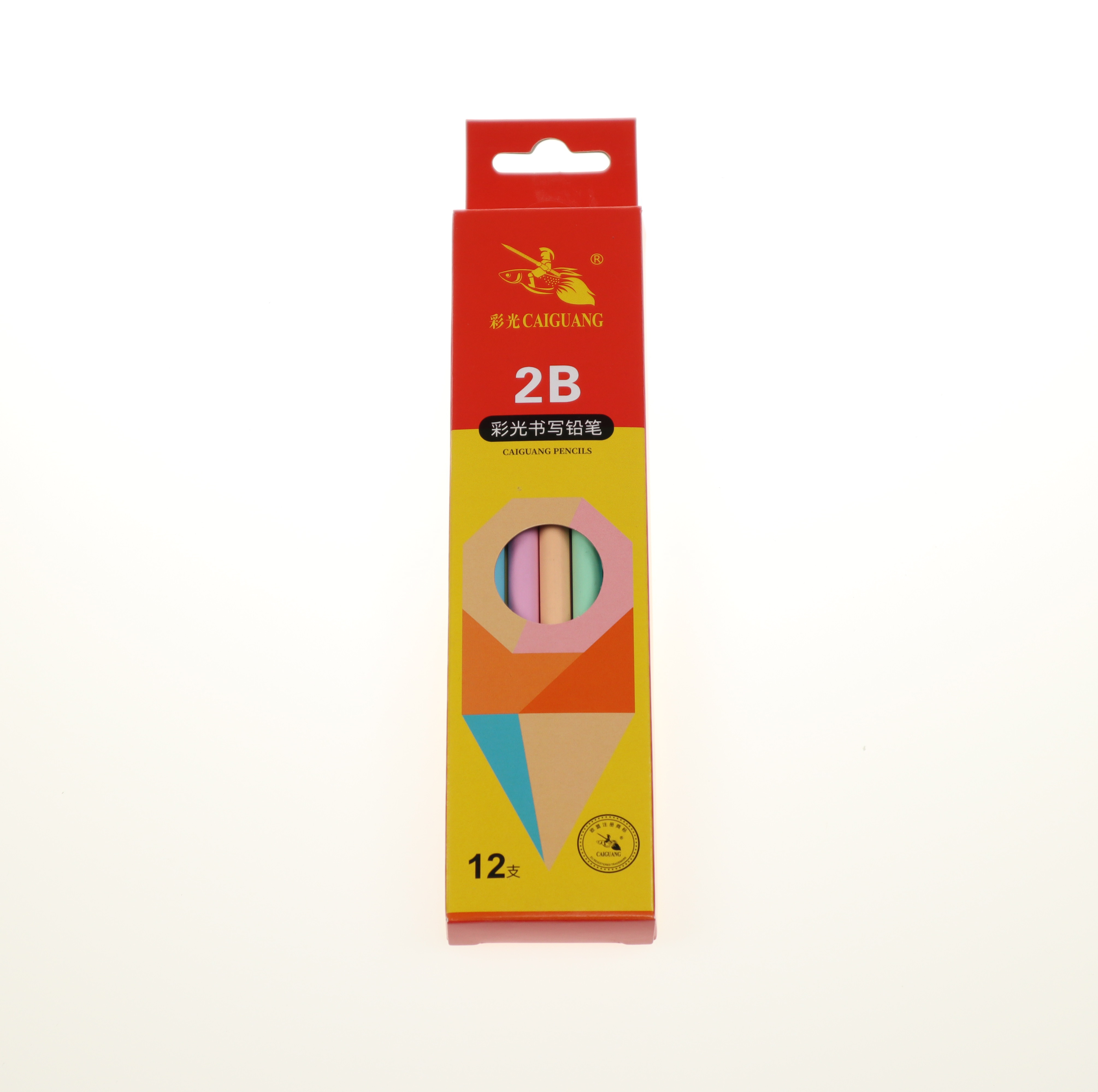 12 Macaroon Colors 2B Pencils in Paperbox