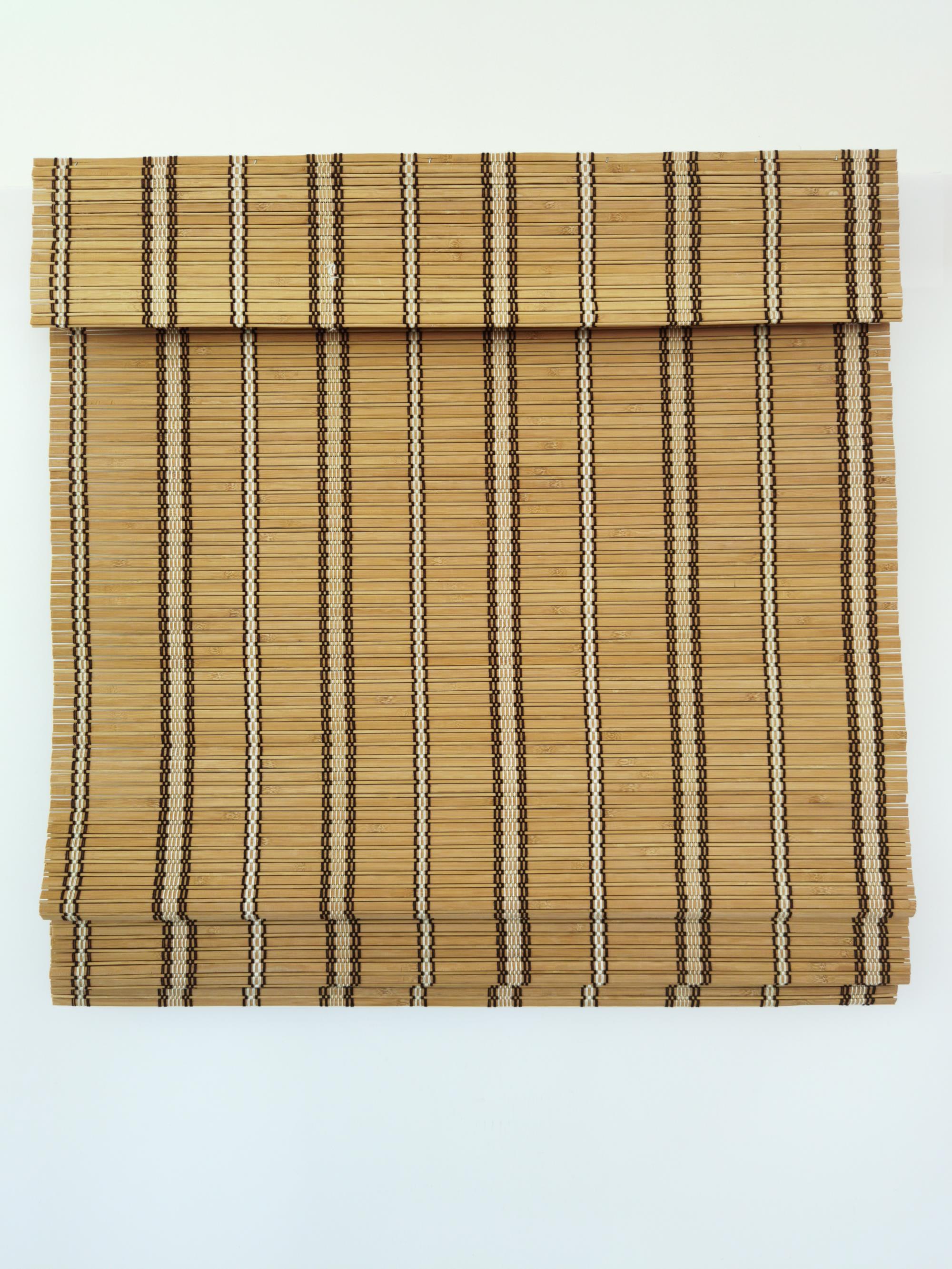Cordless bamboo roman blind