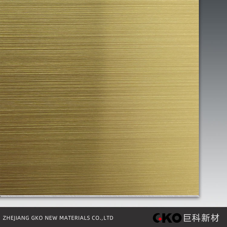 Anodized gold drawing aluminum plate, thick drawing aluminum plate, double-sided drawing aluminum plate
