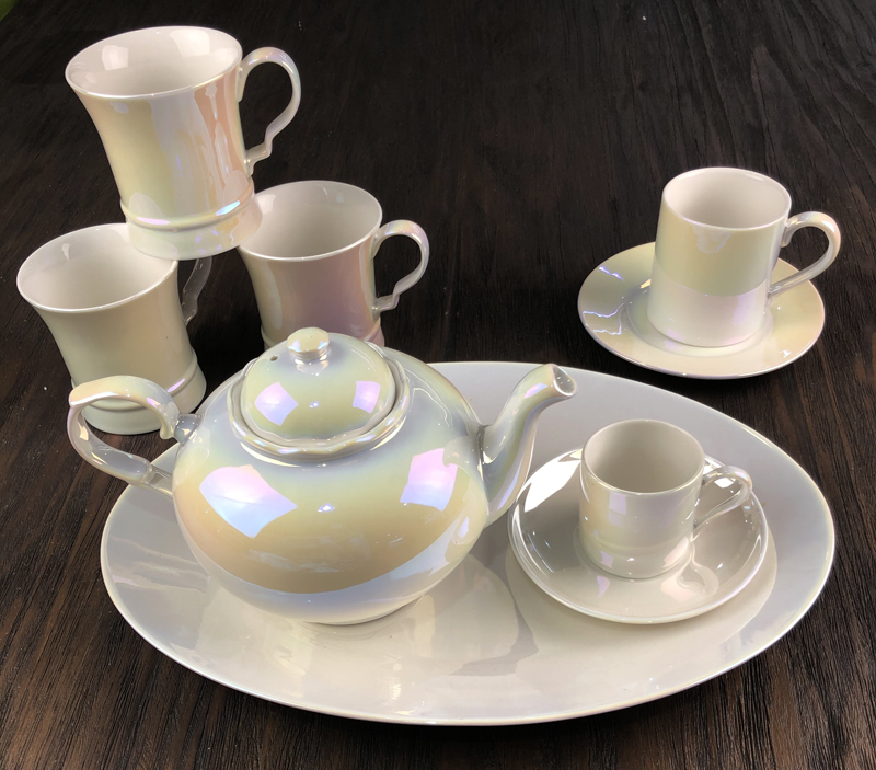 plating ceramic tea set