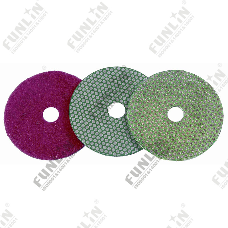 Electroplated diamond polishing pad
