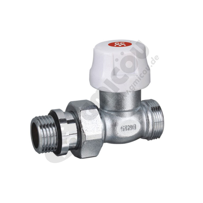 Straight automatic thermostatic valve with male thread