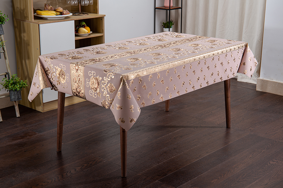 DB series plastic pvc tablecloth with fabric polyester backing