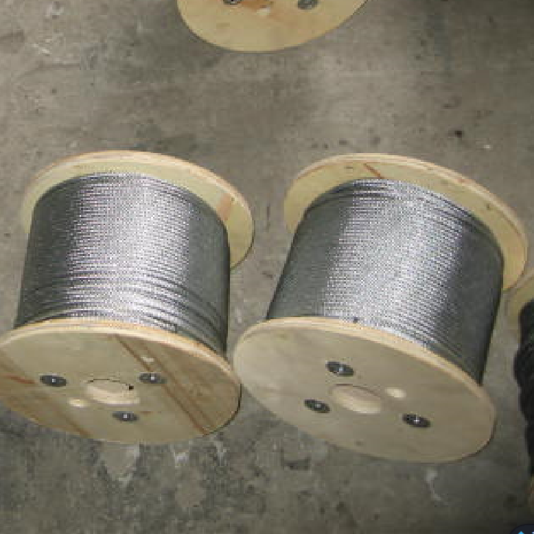Electro galvanized steel wire rope 7X7