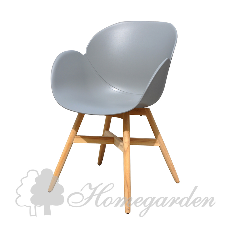 Lotus armrest chair with FSC teak base