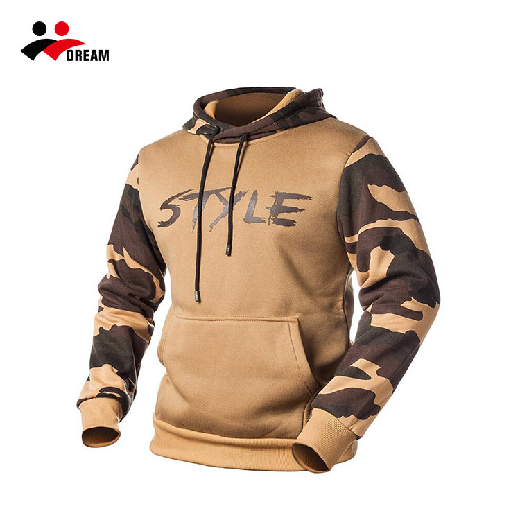 Custom Design Sublimation Printing Blank Camo Pullover Men Sublimation Hoodies