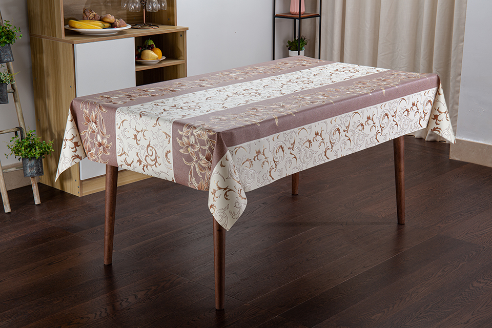 JCDB series pvc plastic tablecloth with polyester backing