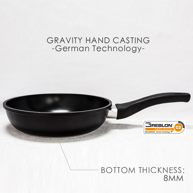 Hand Casting Deep Frypan Nonstick 20cm 24cm 26cm 28cm 30cm
