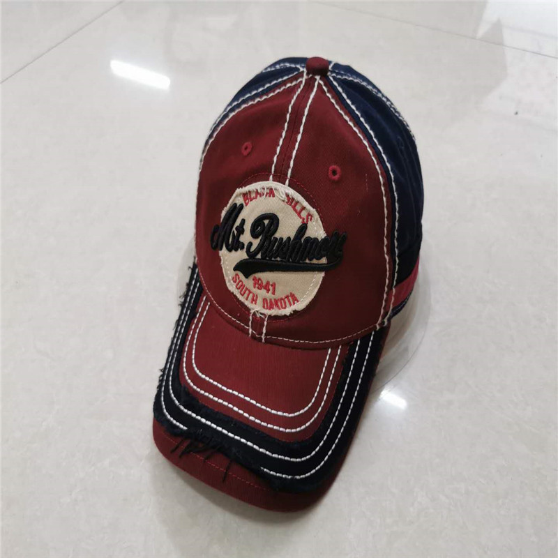Baseball Cap washed style with patch embroidery