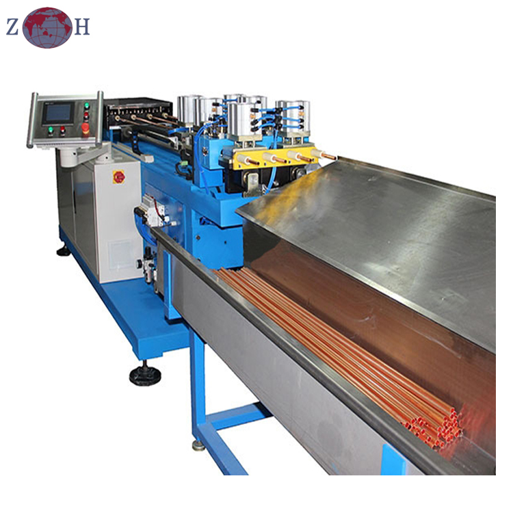 Copper tube straightening & chipless cutting machine
