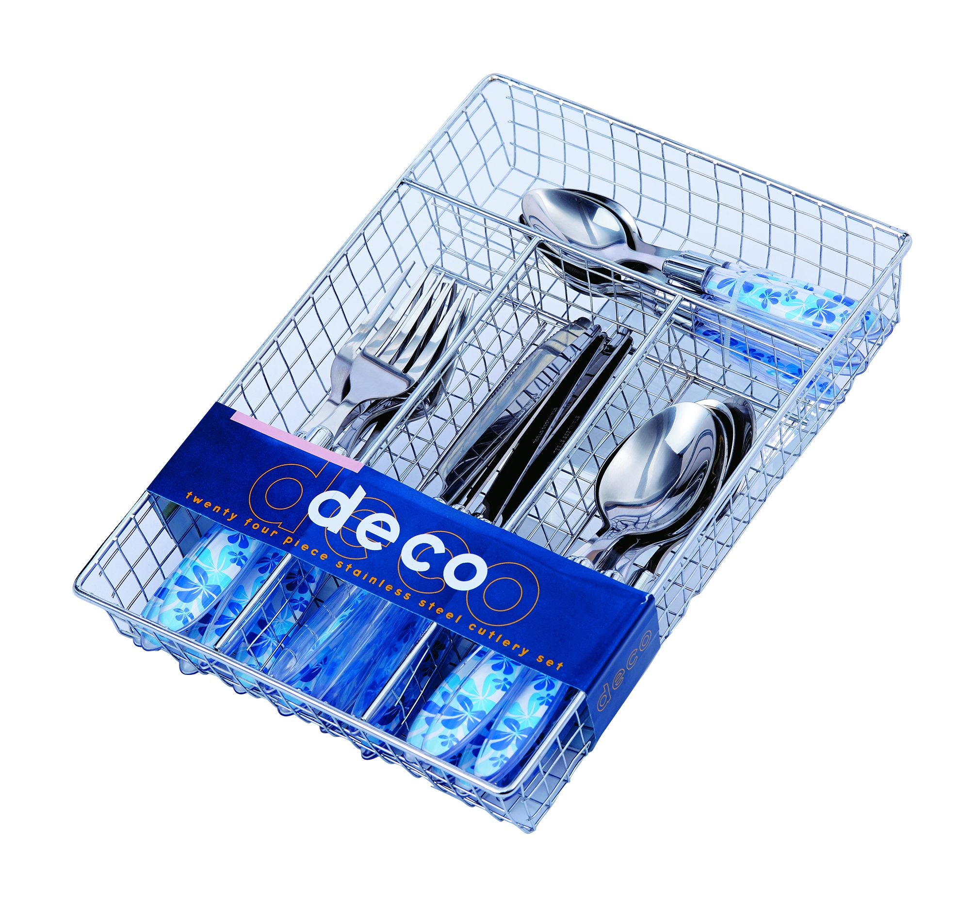 Stainless Steel Cutlery Set Chrome tray