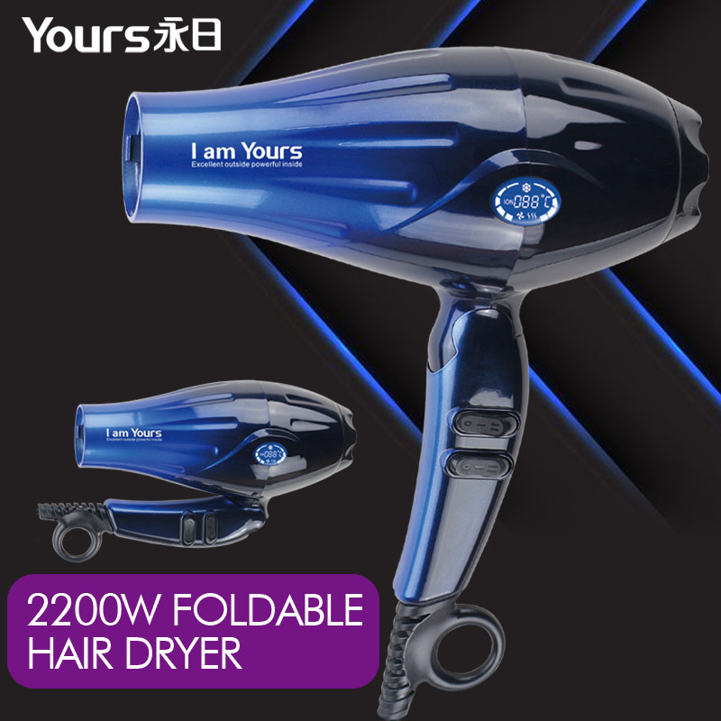 YOURS Pro Hair Dryer LCD Display Foldable Handle 2200W