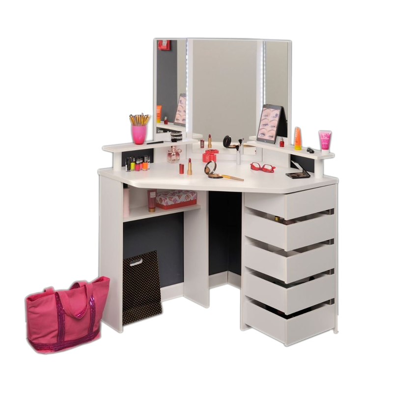 European Dressing Table White /Black dresser cabinet
