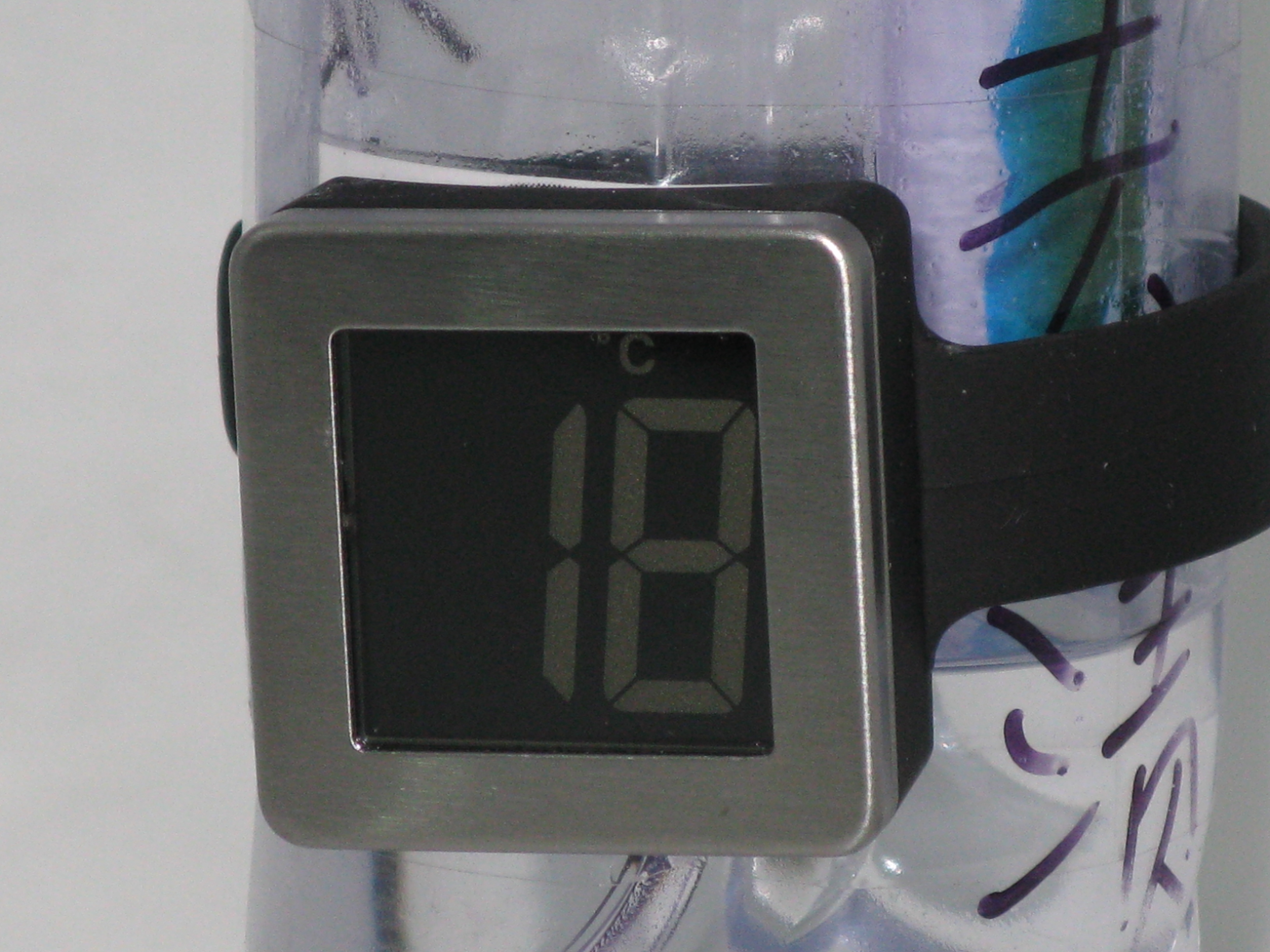 Digital wine bottle thermometer
