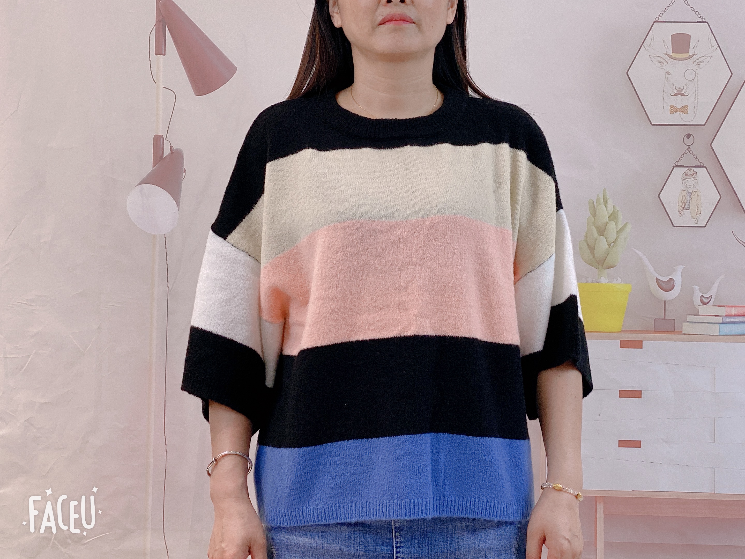 Ladies' Pullover stripes sweaters