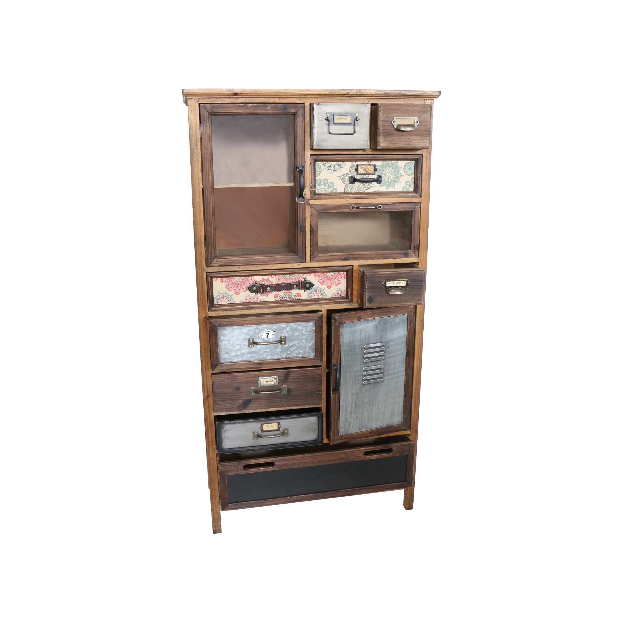 Wooden and Metal Cabinet