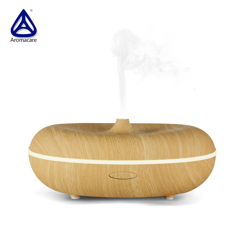 Bluetooth Speaker Music 400ml Wood Finishing Aroma Essential Oil Diffuser