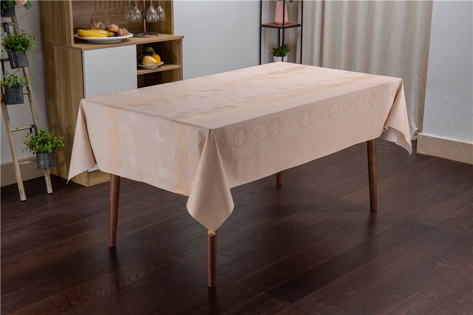 ZGGY series pvc plastic tablecloth with fabric polyester backing
