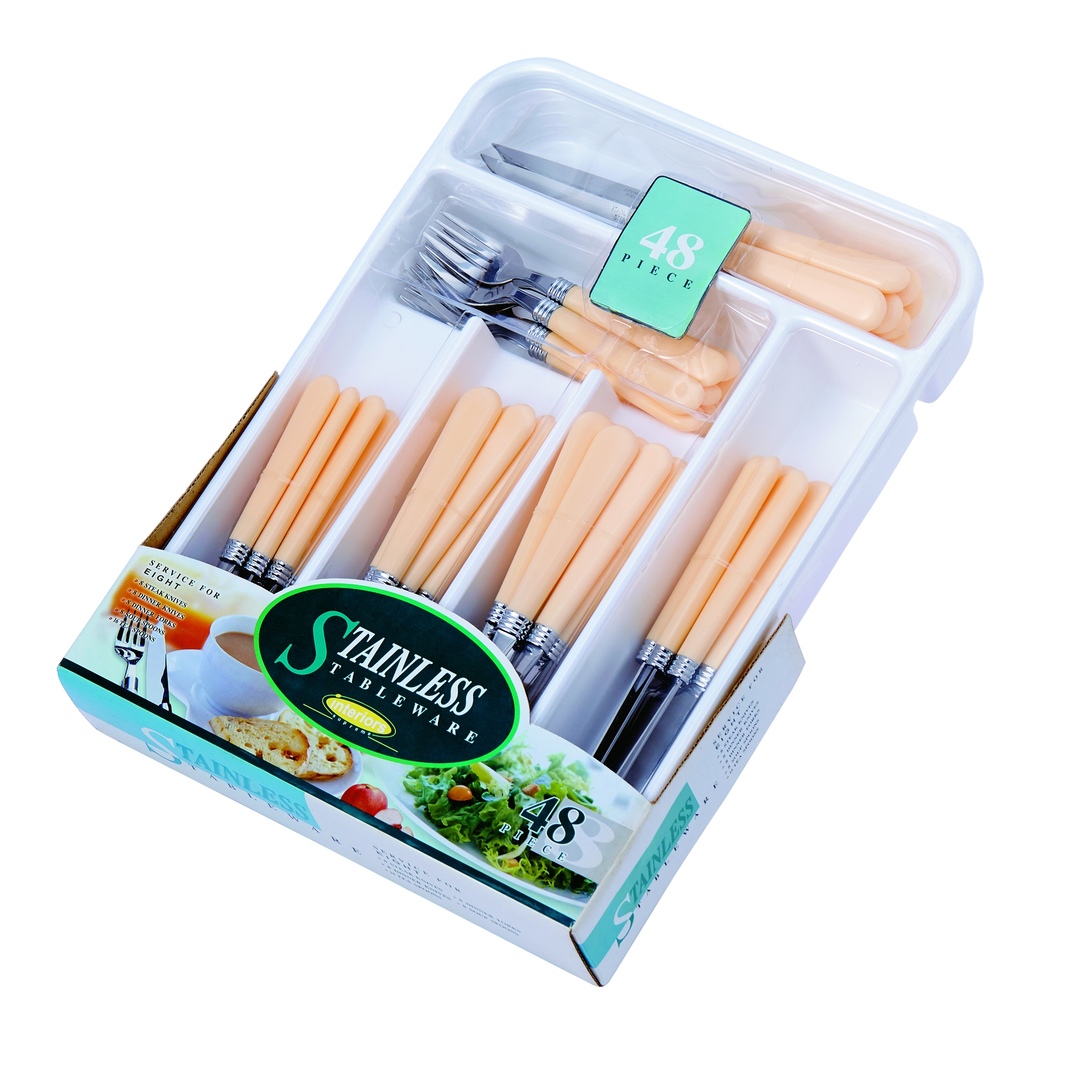 Stainless Steel Cutlery Set Plastic tray