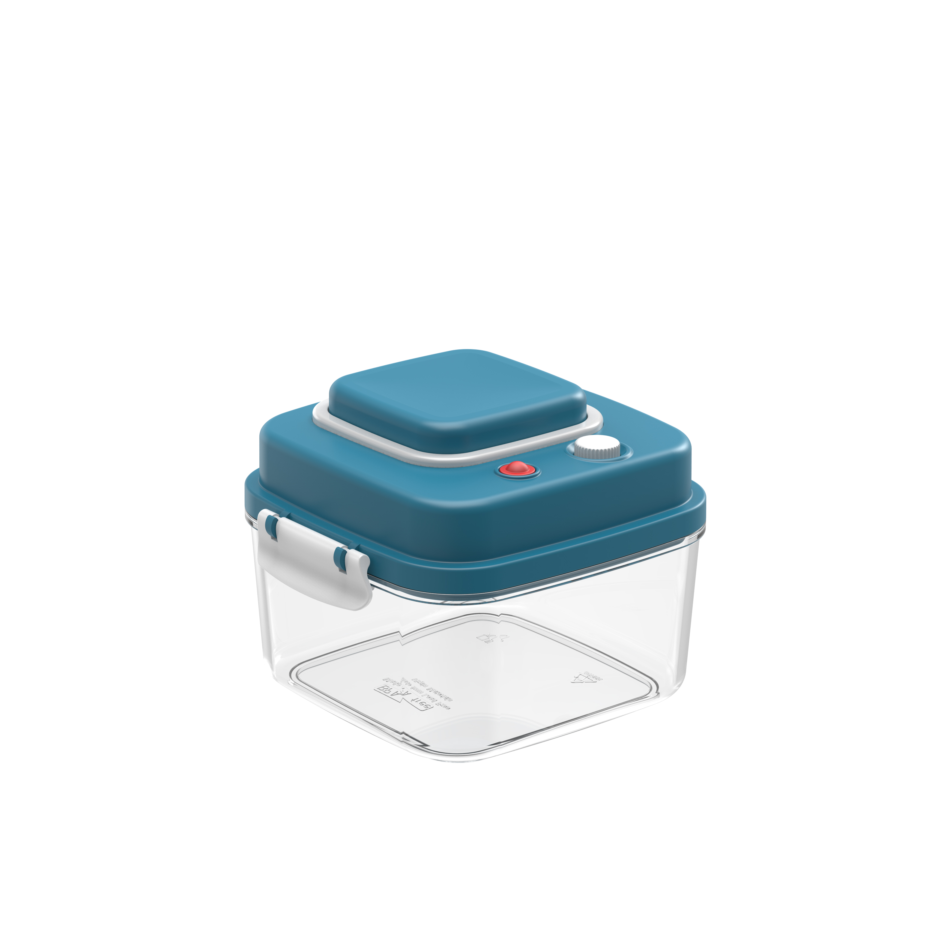 500ML AS Square nestable press type vacuum food storage container