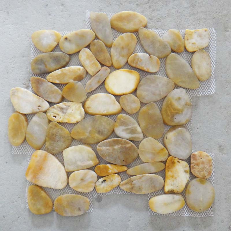 Interlock Flat Pebble Mosaic Paver Mat