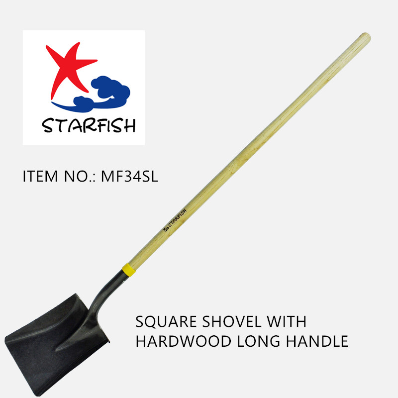 Square Shovel With Hardwood Long Handle