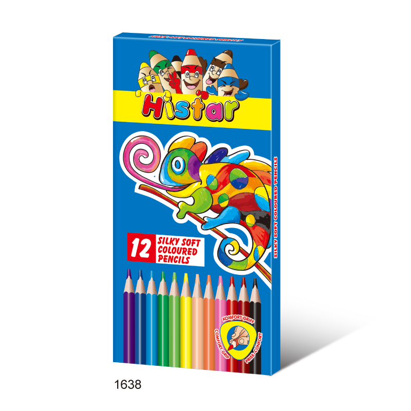 12 soft coloured pencils