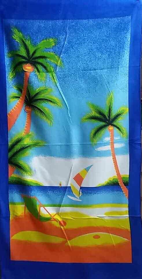 Reactive printed beach towel