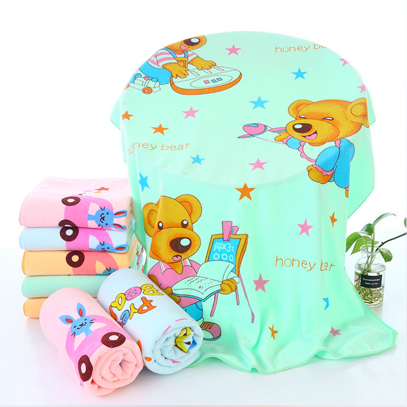 microfiber pigment print towel bath towel kids towel