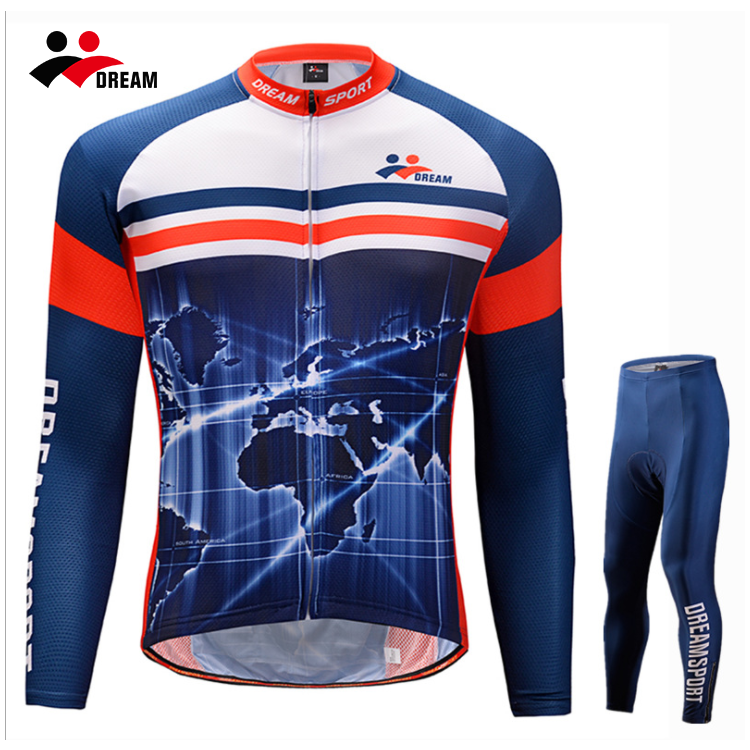 Anti-UV Cycling Jersey Set Breathable Long Sleeve Bike Cycling Clothing Mountain Bicycle Wear Cycling Clothes Set