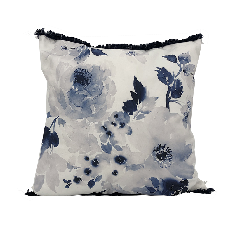 printed canvas cushion