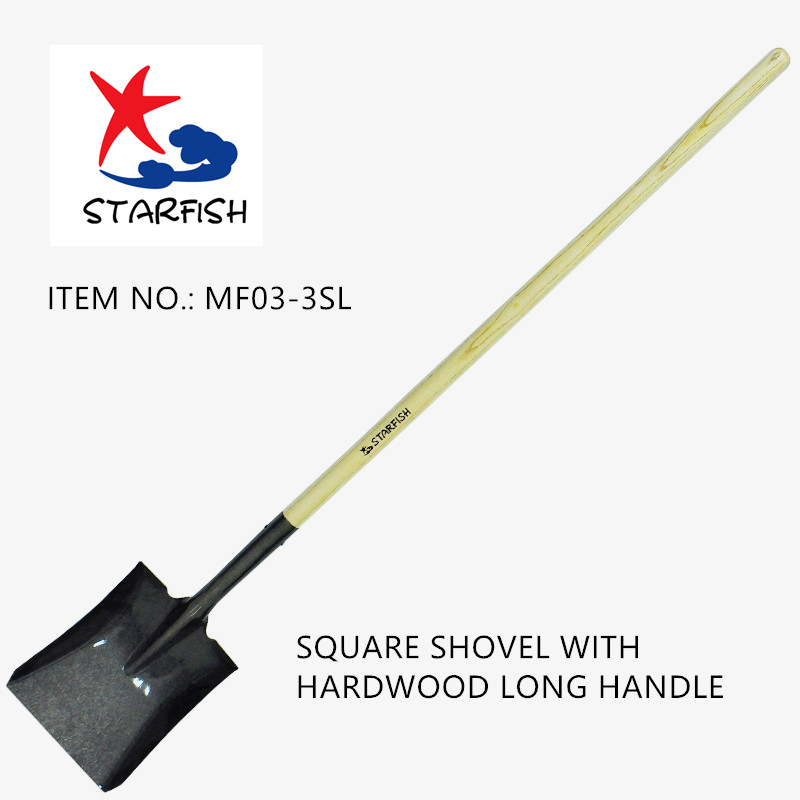 Square Shovel With Hardwood Long Handle