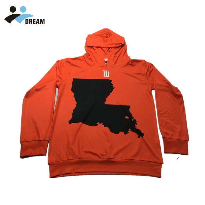 Sublimated Logo Pullover polyester Hoodies Supplier China Designer Hoody Wholesale Hoodies Men