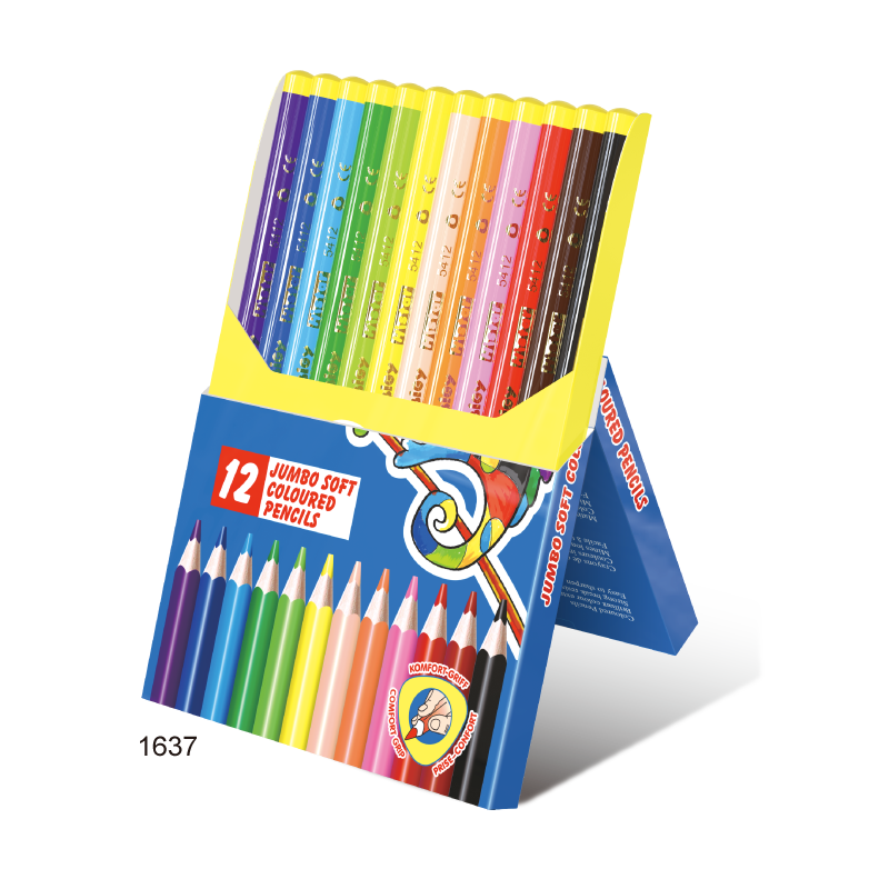 12 tri jumbo coloured pencils