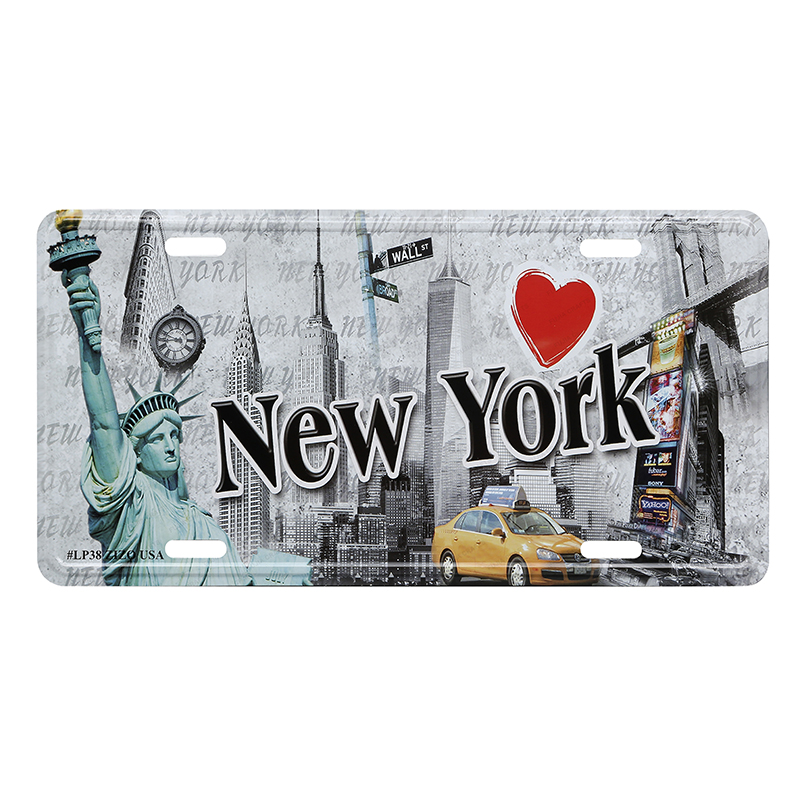 funny license plate factory price OEM design souvenir 3d embossed car license plate