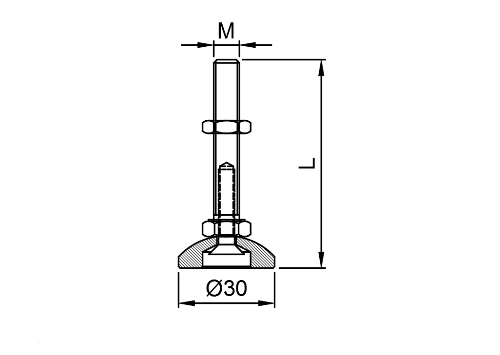 Leveling foot D30