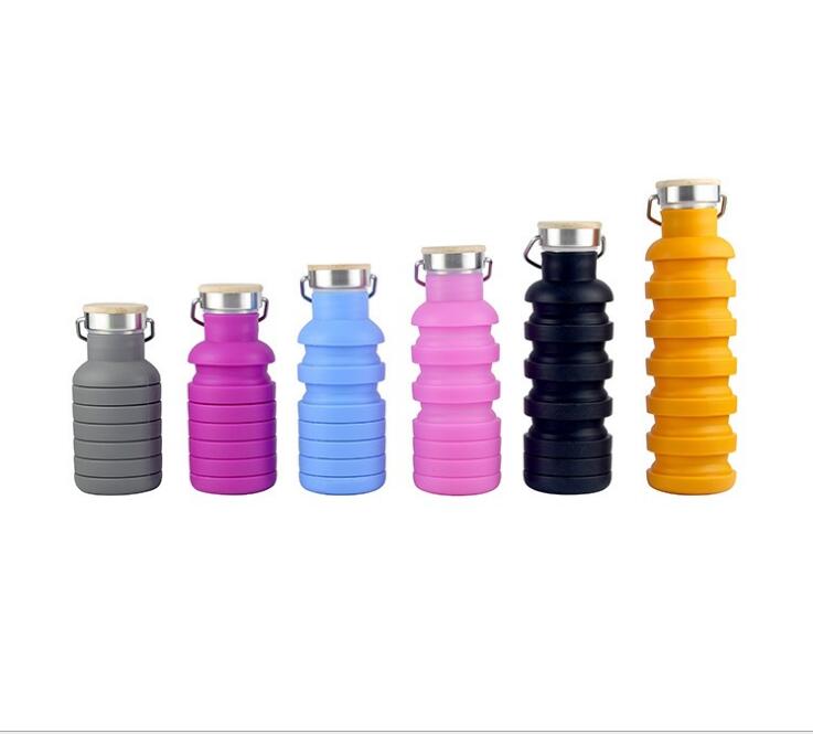Creative silicone folding sports silicone bottle
