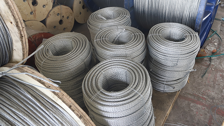 Electro galvanized steel wire rope 6X12+7FC