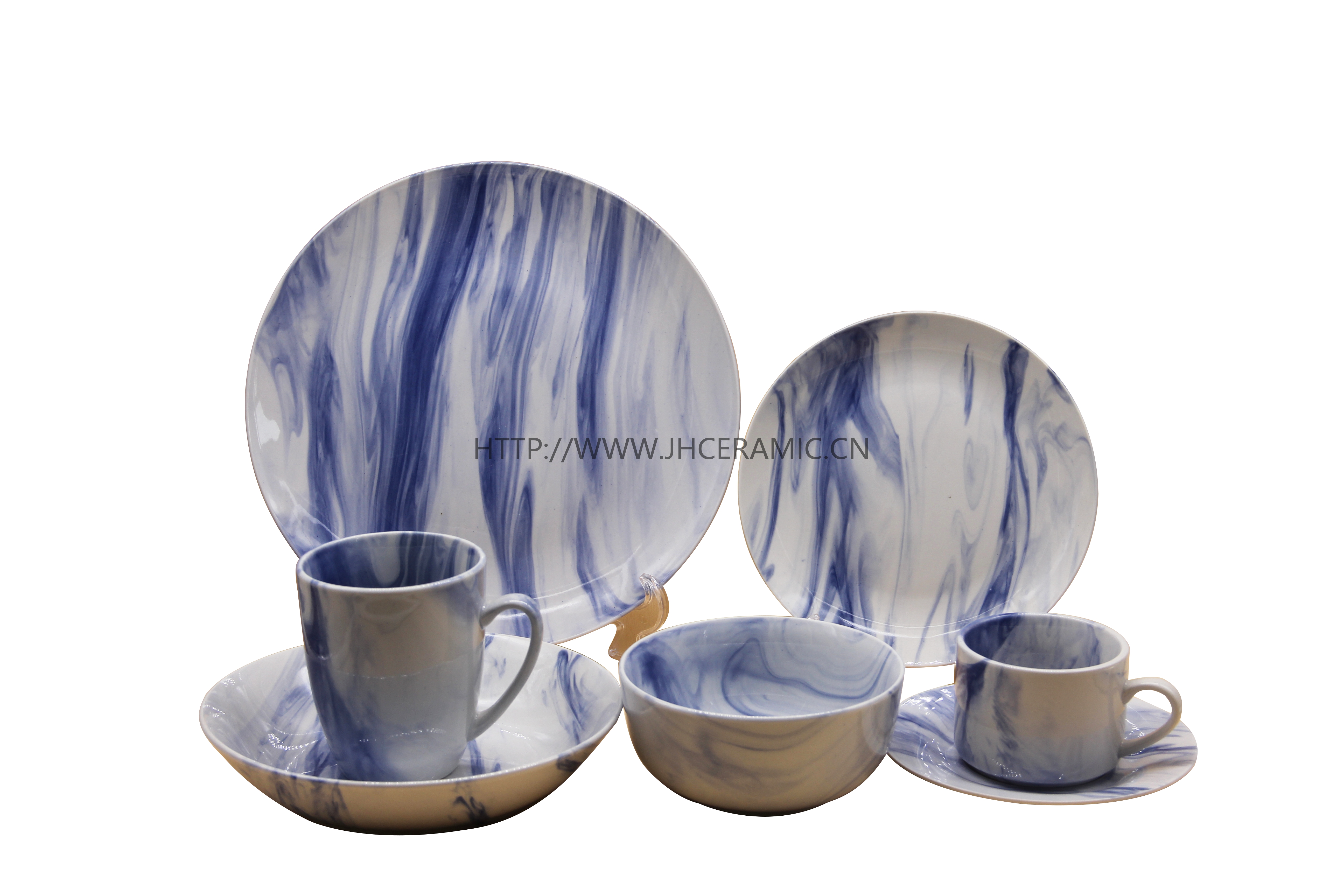 Marble glaze porcelain dinner set