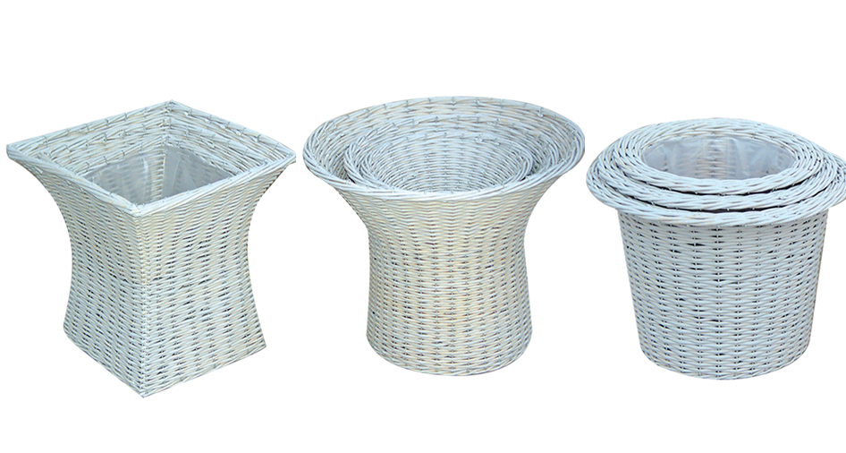 Multi-shaped wicker woven garden flower pot flower basket plant planting basket
