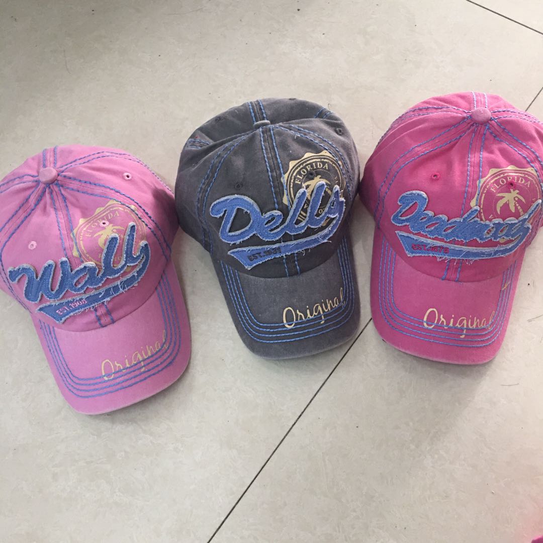 100% dry cotton patch embroidery caps with thick thread