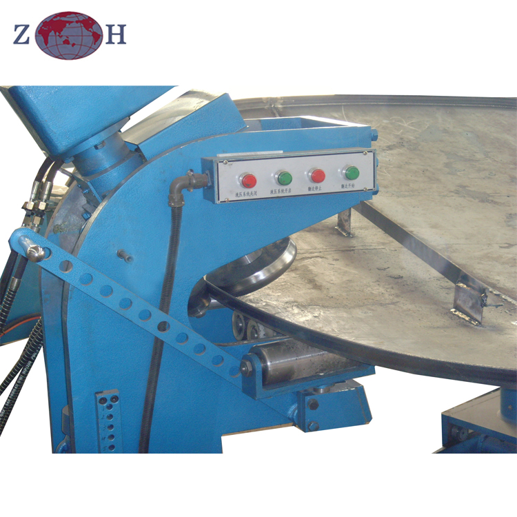No template tank head flanging machine