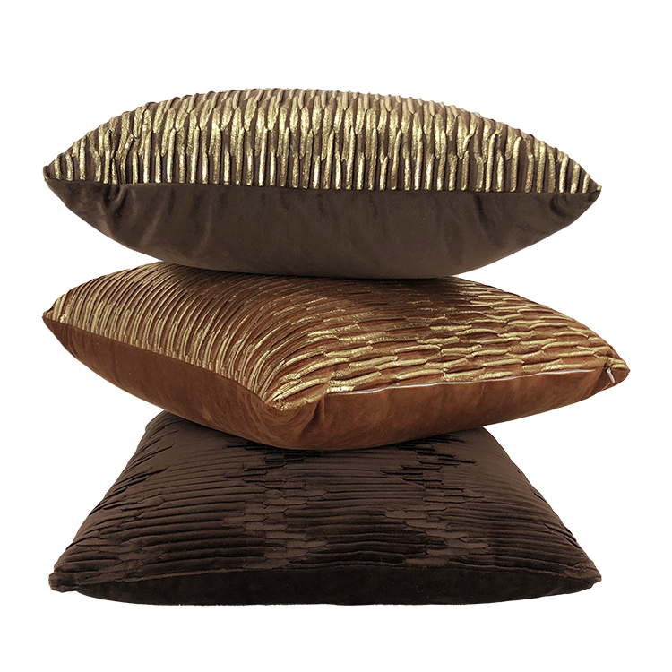 Velveteen Cushion - Corrugated Wrinkled Series