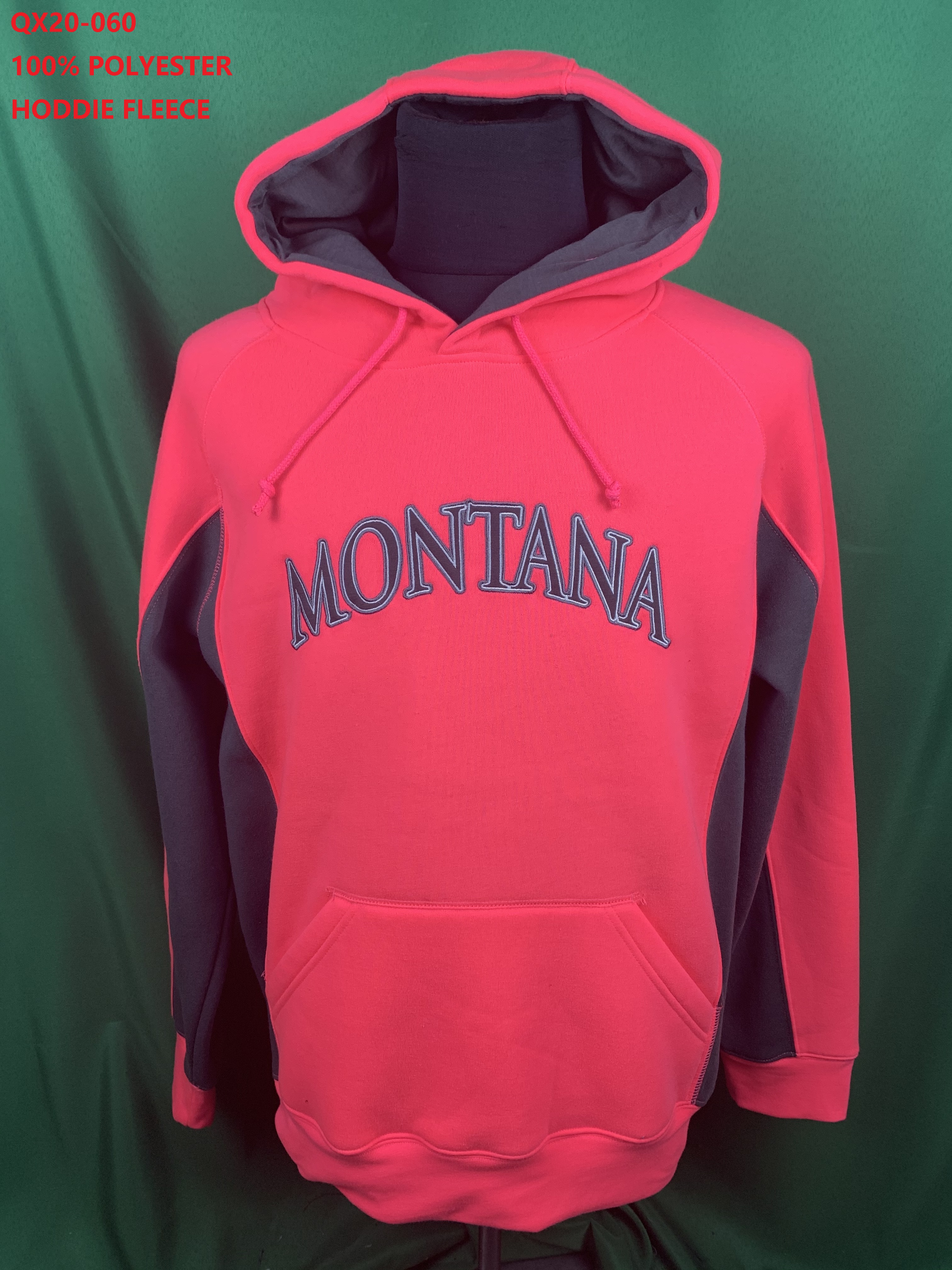 Qx20-060 100% Polyester Hoddie Fleece