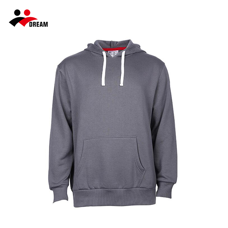 Customized soild thermal hoodie with front pocket