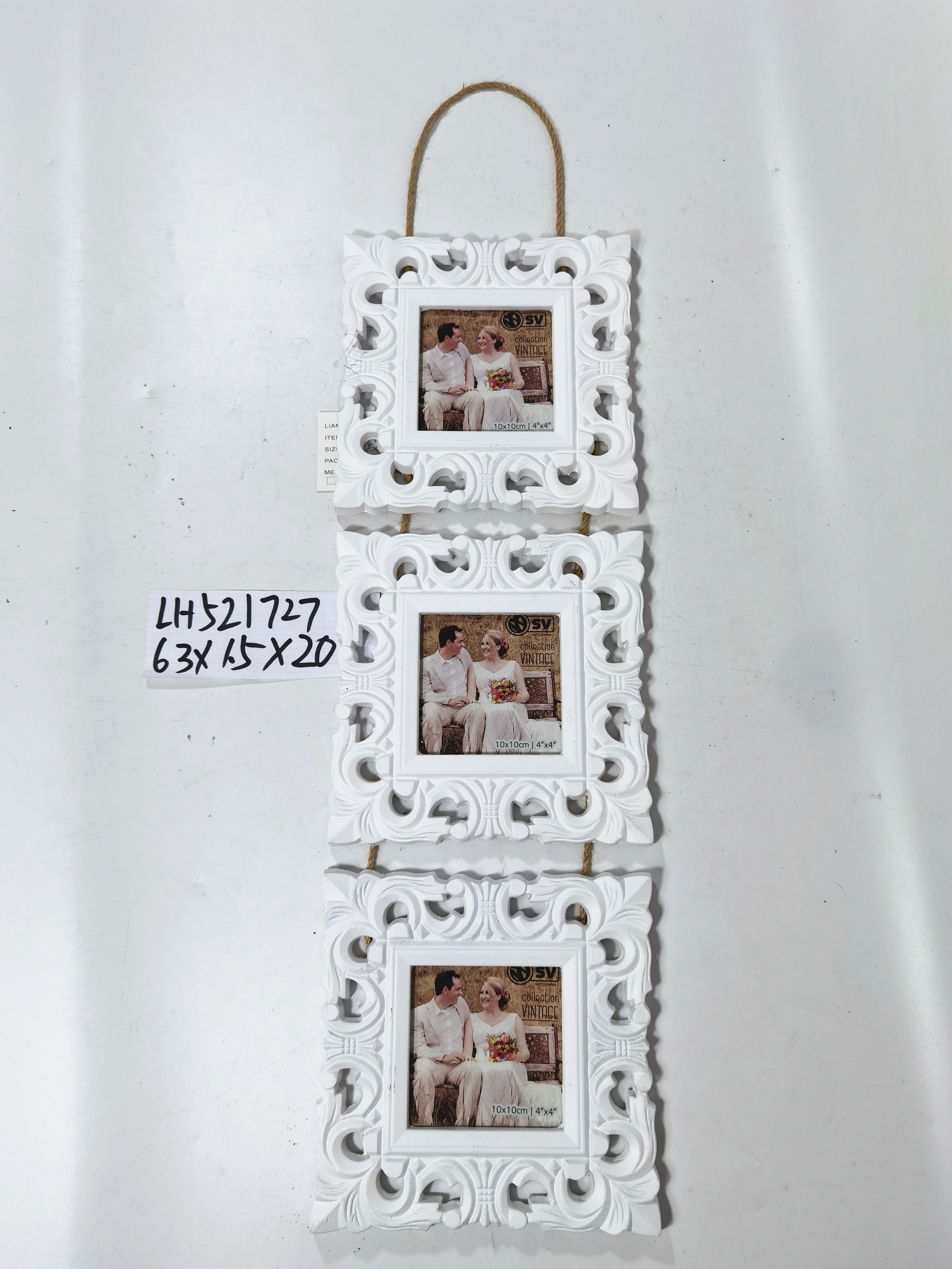 European wooden household hemp rope decorative wall picture frame