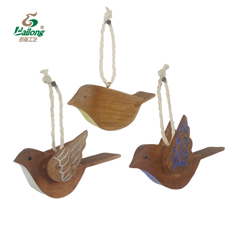 Wooden bird shape ornament