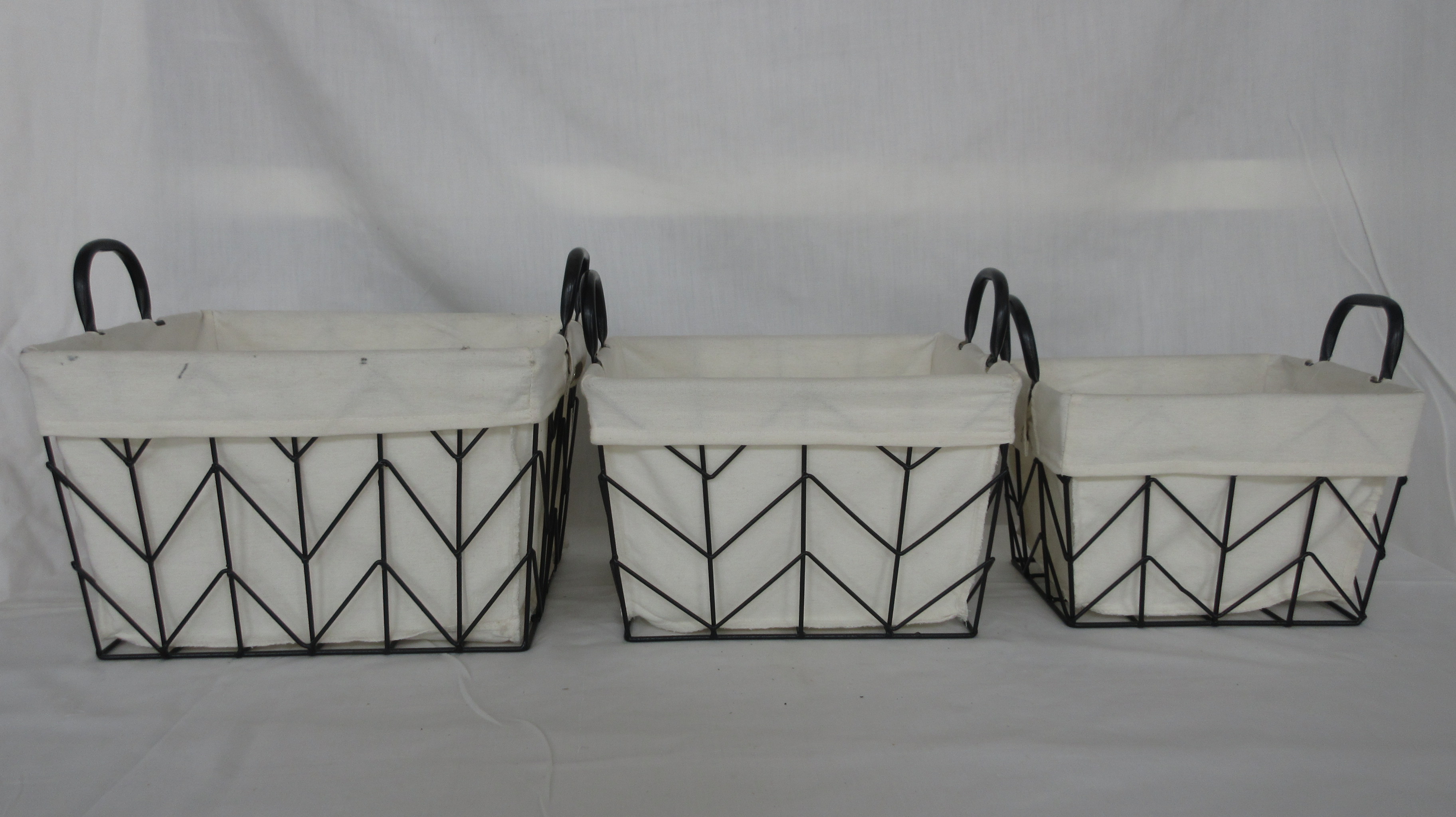 Metal Storage Baskets with liner